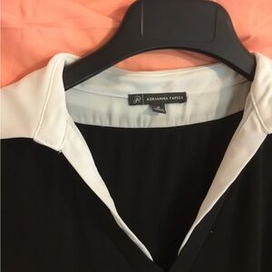 2/$20 Layered look black & white pull on, Size M